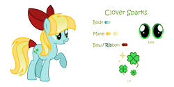 Size: 4000x1997 | Tagged: safe, artist:darbypop1, oc, oc:clover sparks, species:pony, g4, bow, female, hair bow, mare, simple background, solo, transparent background