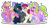 Size: 4503x2232 | Tagged: safe, artist:julunis14, character:daisy, character:lily, character:lily valley, character:roseluck, oc, oc:spark gap, species:bat pony, species:earth pony, species:pony, fanfic:fine print, g4, bat pony oc, bat wings, blushing, canon x oc, chest fluff, ear blush, ear fluff, embarrassed, female, flower trio, fluffy, leg fluff, male, mare, profile, raised hoof, rosegap, scrunchy face, shipper on deck, shipping, simple background, stallion, straight, three quarter view, tongue out, transparent background, wings