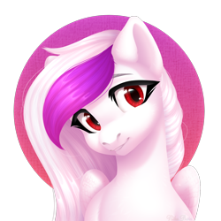 Size: 1500x1500 | Tagged: safe, artist:nika-rain, oc, oc only, species:pegasus, species:pony, g4, bust, commission, cute, female, portrait, red eyes, simple background, solo, transparent background