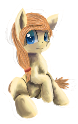 Size: 2456x3909 | Tagged: safe, artist:owlvortex, oc, oc only, oc:cream heart, species:earth pony, species:pony, female, hooves, looking at you, mare, simple background, sitting, smiling, solo, transparent background
