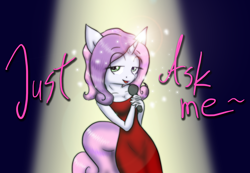 Size: 2136x1475 | Tagged: safe, artist:tunderi, character:sweetie belle, species:anthro, female, older, singing, solo