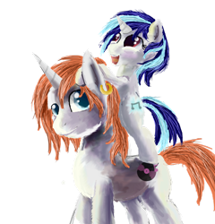 Size: 876x912 | Tagged: safe, artist:owlvortex, character:dj pon-3, character:vinyl scratch, species:pony, species:unicorn, spoiler:comic, spoiler:comic11, 33 1-3 lp, background pony, cutiespark, ear piercing, earring, female, filly, jewelry, long play, male, neigh anything, piercing, scene interpretation, stallion