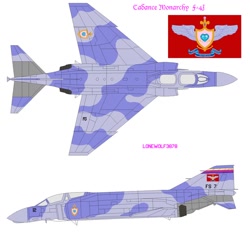 Size: 894x894 | Tagged: safe, artist:lonewolf3878, air force, aircraft, barely pony related, crystal empire, f-4j phantom, fighter, jet