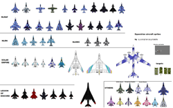 Size: 1024x639 | Tagged: safe, artist:lonewolf3878, a-10 thunderbolt ii, ace combat, air force, aircraft, av-8b harrier ii, b-1b lancer, barely pony related, chengdu j-20, ef2000, eurofighter typhoon, f-14 tomcat, f-15 eagle, f-16 fighting falcon, f-22 raptor, f-35b lightning ii, f-4 phantom, f/a-18 hornet, f/a-29 thunderhoof, f/a-47, fanfic, fighter, harrier, jet, jet fighter, legion of discord, mikoyan-gurevich mig-31 foxhound, navy, new lunar republic, plane, shadowbolts, solar empire, sukhoi su-27 flanker, sukhoi su-37 flanker-f, sukhoi su-47 berkut, tu-95, wonderbolts