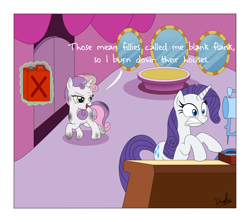Size: 4500x4000 | Tagged: source needed, safe, artist:drakxs, edit, character:rarity, character:sweetie belle, cute, gasoline, grimcute, implied arson, jerry can, shocked