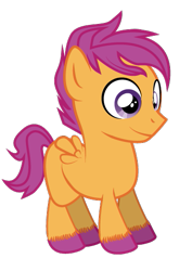 Size: 377x533 | Tagged: safe, artist:trojan-pony, character:scootaloo, species:pegasus, species:pony, rule 63, scooteroll, simple background, solo, transparent background, unshorn fetlocks