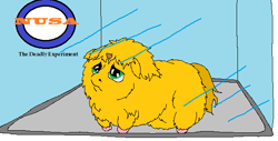 Size: 589x300 | Tagged: safe, artist:artist-kun, experiment, fluffy pony, fluffy pony foal, impending doom, solo, space