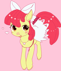 Size: 536x620 | Tagged: safe, artist:pasikon, character:apple bloom, adorabloom, clothing, cute, dress, female, simple background, solo