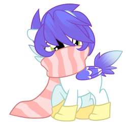 Size: 1534x1537 | Tagged: safe, artist:wicklesmack, oc, oc only, oc:wickle smack, species:pegasus, species:pony, clothing, scarf, solo, younger