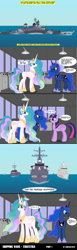 Size: 2200x7134 | Tagged: safe, artist:lonewolf3878, character:princess celestia, character:princess luna, character:twilight sparkle, character:twilight sparkle (alicorn), species:alicorn, species:pony, battleship, comic, female, hilarious in hindsight, literal shipping war, mare, mother of celestia, mother of me, shipping war
