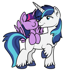 Size: 658x686 | Tagged: safe, artist:uunicornicc, character:shining armor, character:twilight sparkle, character:twilight sparkle (alicorn), species:alicorn, bbbff
