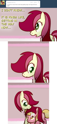Size: 900x1950 | Tagged: safe, artist:why485, character:lily, character:lily valley, character:roseluck, ask, ask the flower trio, comic, tumblr