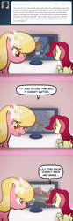 Size: 650x1950 | Tagged: safe, artist:why485, character:lily, character:lily valley, character:roseluck, ask, ask the flower trio, comic, tumblr