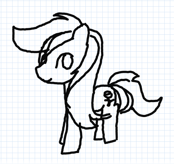 Size: 556x524 | Tagged: safe, artist:why485, character:roseluck, animated, ask, ask the flower trio, female, graph paper, monochrome, solo, tumblr