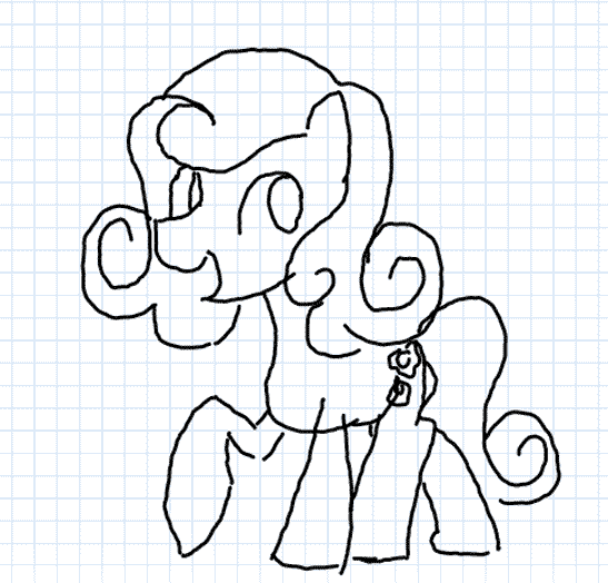 Size: 547x524 | Tagged: safe, artist:why485, character:daisy, animated, ask, ask the flower trio, female, graph paper, monochrome, solo, tumblr