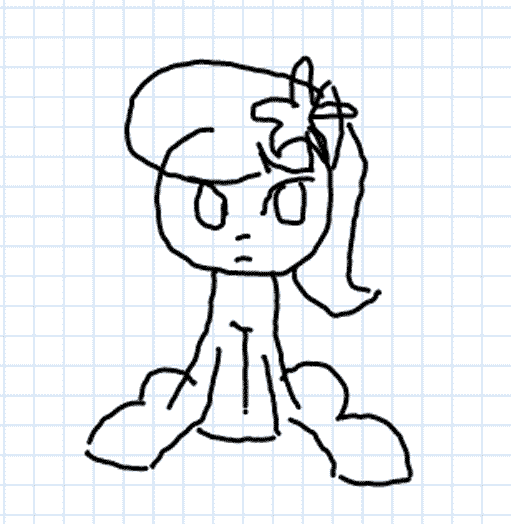 Size: 511x524 | Tagged: safe, artist:why485, character:lily, character:lily valley, animated, ask, ask the flower trio, female, graph paper, monochrome, solo, tumblr