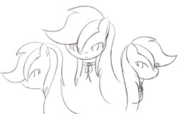 Size: 895x573 | Tagged: safe, artist:why485, character:roseluck, ask, ask the flower trio, female, monochrome, sketch, solo, tumblr