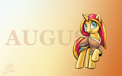 Size: 4000x2500 | Tagged: safe, artist:lovelyneckbeard, character:sunset shimmer, species:pony, species:unicorn, alternate hairstyle, clothing, female, solo