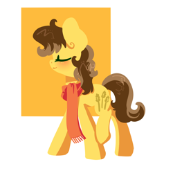 Size: 1000x1000 | Tagged: safe, artist:otterlore, oc, oc only, oc:harvest pony, clothing, scarf, simple background, solo, white background