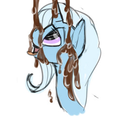 Size: 800x830 | Tagged: safe, artist:whale, character:trixie, species:pony, species:unicorn, chocolate, female, mare, solo