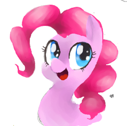 Size: 294x292 | Tagged: safe, artist:whale, character:pinkie pie, female, smiling, solo