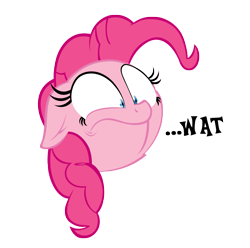 Size: 1009x999 | Tagged: safe, artist:flare-chaser, artist:zutheskunk edits, character:pinkie pie, female, no, oh god, pls, simple background, solo, transparent background, vector, wat, what the hell?, why, wtf