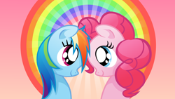 Size: 2732x1536 | Tagged: safe, artist:atmospark, artist:misterdavey, character:pinkie pie, character:rainbow dash, fanfic:cupcakes, ship:pinkiedash, cupcakes.swf, cute, dashabetes, dawwww, diapinkes, female, fridge horror, hoyay, lesbian, misterdavey is trying to murder us, rainbow, shipping, the implications are horrible, this will end in death, this will end in tears, this will end in tears and/or death