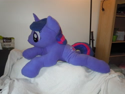 Size: 4320x3240 | Tagged: safe, artist:littlewolfstudios, character:twilight sparkle, commission, embroidery, irl, life size, photo, plushie, twilight sparkle plushie