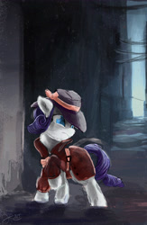 Size: 4816x7396 | Tagged: safe, artist:owlvortex, character:rarity, episode:rarity investigates, g4, my little pony: friendship is magic, absurd resolution, female, noir, solo