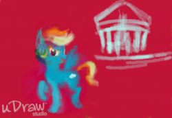 Size: 576x396 | Tagged: safe, artist:explonova, character:rainbow dash, female, solo, wii, wip