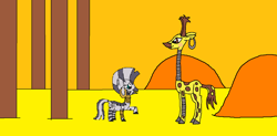 Size: 1024x503 | Tagged: safe, artist:killerbug2357, character:zecora, species:zebra, 1000 hours in ms paint, giraffe, ms paint