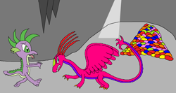 Size: 1024x544 | Tagged: safe, artist:killerbug2357, character:spike, species:dragon, 1000 hours in ms paint, ms paint