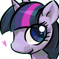 Size: 500x500 | Tagged: safe, artist:tyuubatu, character:twilight sparkle, species:pony, female, heart, mare, solo