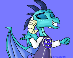 Size: 580x467 | Tagged: safe, artist:mojo1985, character:princess ember, species:dragon, clothing, cosplay, costume, female, solo, toriel, undertale