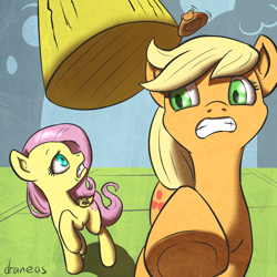 Size: 1000x1000 | Tagged: safe, artist:draneas, character:applejack, character:fluttershy, board game, micro, tabletop gaming