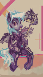 Size: 720x1280 | Tagged: safe, artist:explonova, character:cloudchaser, cane, wip
