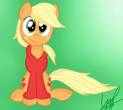 Size: 863x768 | Tagged: safe, artist:shyshyoctavia, character:applejack, clothing, hoodie, loose hair