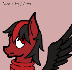Size: 2694x2622 | Tagged: safe, artist:dookin, oc, oc only, fanart, red and black oc, solo