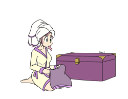 Size: 1100x850 | Tagged: safe, artist:kprovido, character:fluttershy, species:human, barefoot, bathrobe, chest, clothing, feet, female, humanized, robe, simple background, sitting, solo, transparent background