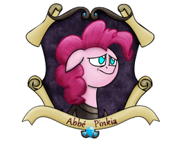 Size: 616x521 | Tagged: safe, artist:stuflox, character:pinkie pie, abbé faria, crossover, female, pinkie faria, simple background, solo, the count of monte cristo, transparent background