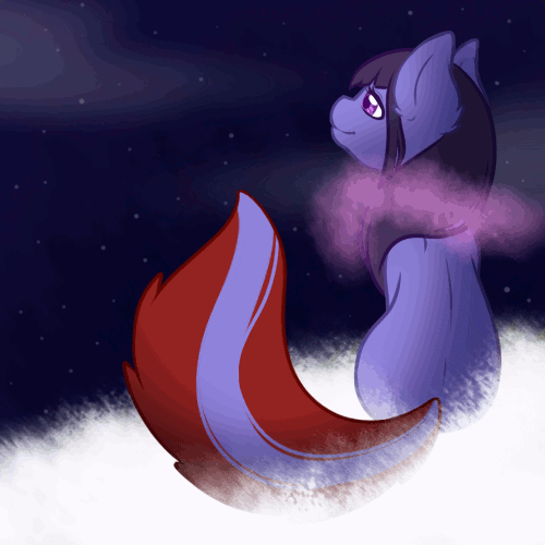 Size: 500x500 | Tagged: safe, artist:mondlichtkatze, oc, oc only, animated, gif, night, night sky, shooting star, solo