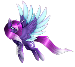 Size: 2126x1900 | Tagged: safe, artist:minelvi, oc, oc only, oc:cosmic light, species:alicorn, species:pony, female, flying, mare, one eye closed, simple background, solo, tongue out, transparent background, wink