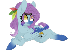 Size: 3000x2048 | Tagged: safe, artist:cinnamontee, oc, oc only, oc:lonely wolf, species:pegasus, species:pony, colored pupils, colored wings, female, high res, mare, multicolored wings, prone, simple background, solo, transparent background