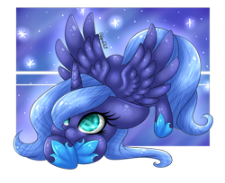 Size: 1600x1306 | Tagged: safe, artist:minelvi, artist:wasatgemini, character:princess luna, species:pony, female, filly, floppy ears, mare, solo, woona, younger