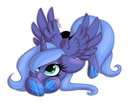 Size: 3160x2580 | Tagged: safe, artist:minelvi, artist:moonwolf96, character:princess luna, species:alicorn, species:pony, collaboration, cute, female, filly, lunabetes, mare, simple background, solo, spread wings, transparent background, wings, woona, younger