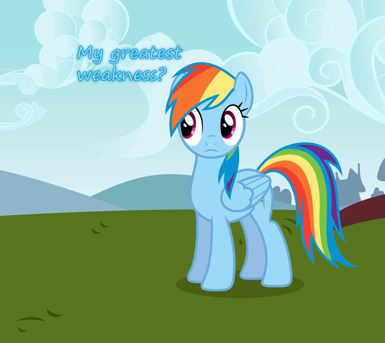 Size: 1280x1140 | Tagged: safe, artist:dasprid, artist:eagle1division, artist:givralix, artist:stabzor, artist:xpesifeindx, derpibooru original, character:rainbow dash, species:pony, animated, dialogue, eyes closed, female, flying, gif, irony, lidded eyes, proud, raised hoof, smug, solo