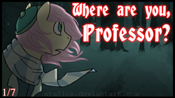 Size: 854x480 | Tagged: safe, artist:stuflox, part of a set, character:fluttershy, alfred, alfredshy, animatic, butterscotch, clothing, crossover, dance of the vampires, musical, open mouth, rule 63, scarf, snow, solo, thumbnail