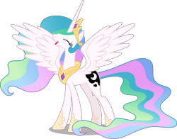 Size: 10806x8478 | Tagged: safe, artist:chrzanek97, character:princess celestia, species:alicorn, species:pony, episode:a royal problem, g4, my little pony: friendship is magic, absurd resolution, alternate cutie mark, cheerful, female, happy, mare, simple background, solo, swapped cutie marks, transparent background