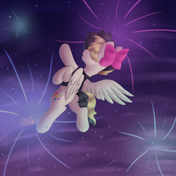 Size: 2000x2000 | Tagged: safe, artist:spirit-dude, character:songbird serenade, species:pony, my little pony: the movie (2017), female, fireworks, mare, solo