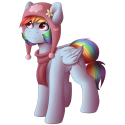 Size: 4000x4000 | Tagged: safe, artist:spirit-dude, character:rainbow dash, species:pegasus, species:pony, absurd resolution, clothing, cute, dashabetes, female, hat, mare, simple background, transparent background